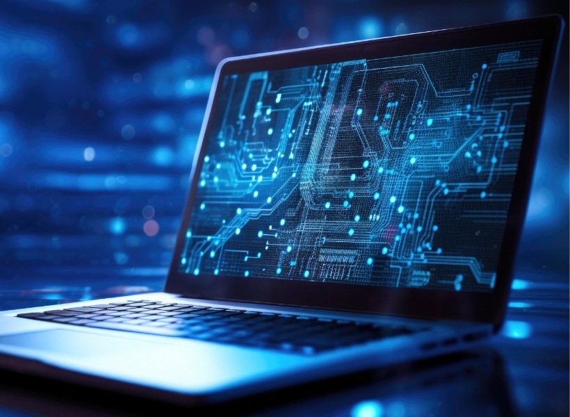 Laptop Coding and Software Development Concept